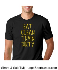 Hart Healthy Men's "Eat Clean Train Dirty" Next Level Premium Fitted T Design Zoom
